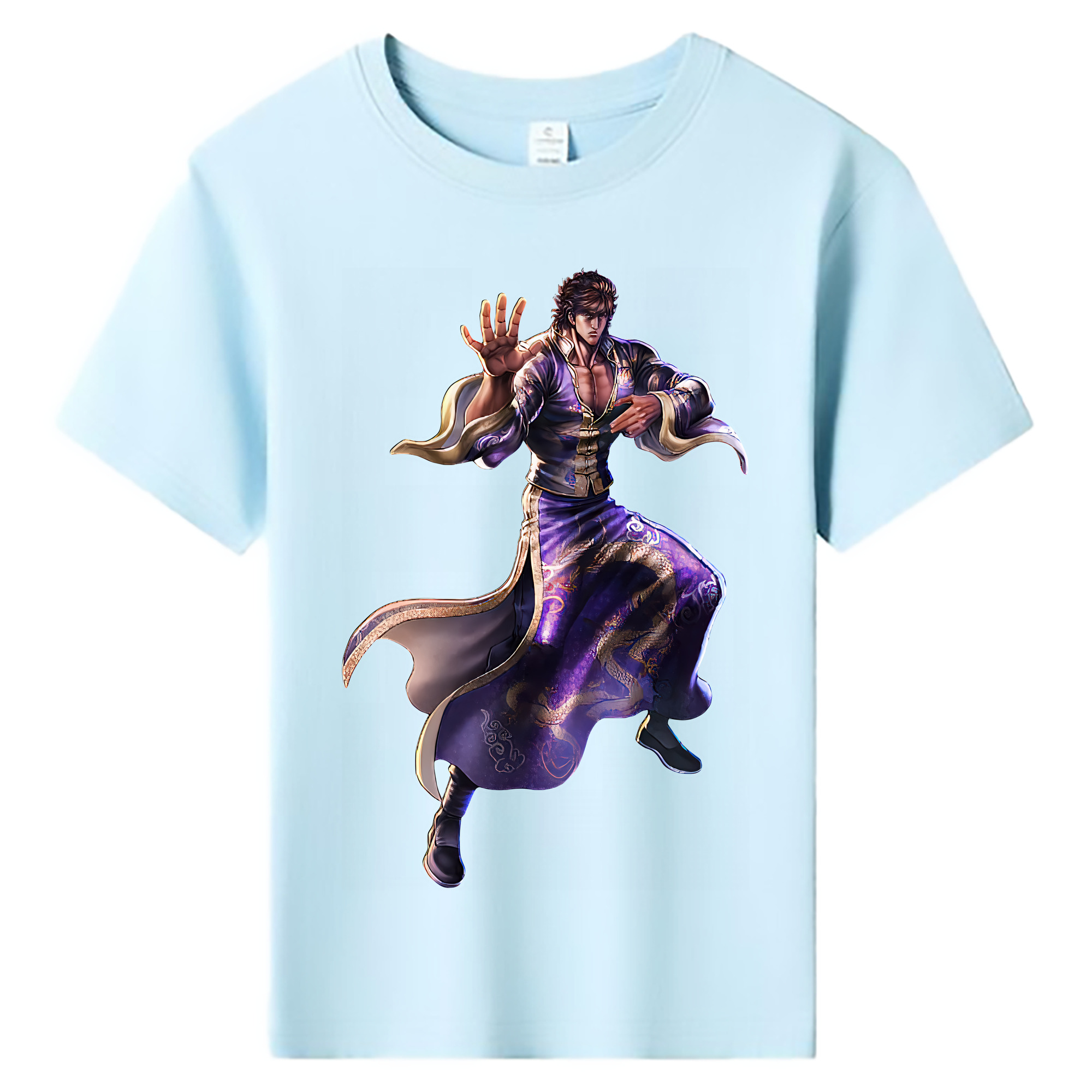 （画像用） 北斗の拳 Fist of the North Star 綿100％キッズTシャツ（フロントプリント）